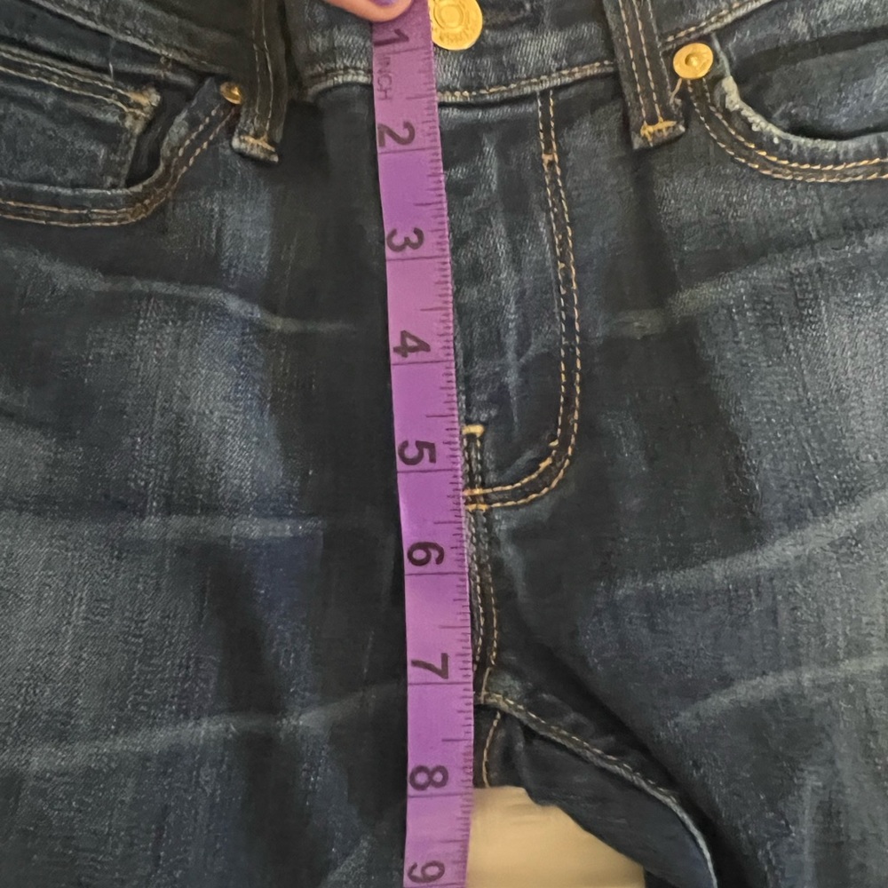7 for All Mankind straight leg dark wash - Picture 2 of 7